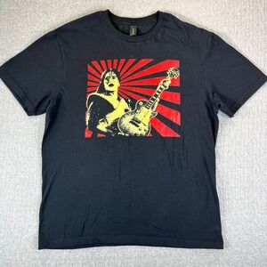 KISS Ace Frehley rock 'n' roll Black Band concert T Shirt M classic guitar‎